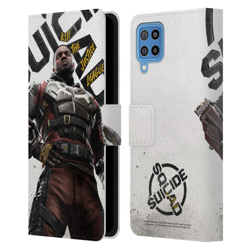 Suicide Squad: Kill The Justice League Key Art Deadshot Leather Book Wallet Case Cover For Samsung Galaxy F22 (2021)