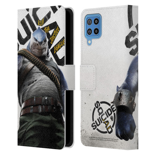 Suicide Squad: Kill The Justice League Key Art King Shark Leather Book Wallet Case Cover For Samsung Galaxy F22 (2021)