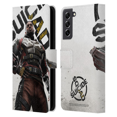 Suicide Squad: Kill The Justice League Key Art Deadshot Leather Book Wallet Case Cover For Samsung Galaxy S21 FE 5G