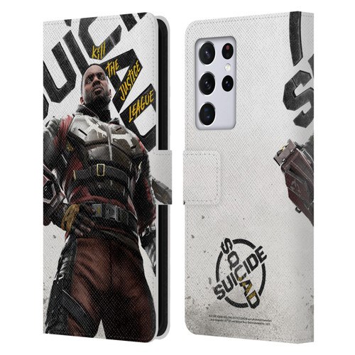 Suicide Squad: Kill The Justice League Key Art Deadshot Leather Book Wallet Case Cover For Samsung Galaxy S21 Ultra 5G