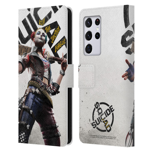 Suicide Squad: Kill The Justice League Key Art Harley Quinn Leather Book Wallet Case Cover For Samsung Galaxy S21 Ultra 5G
