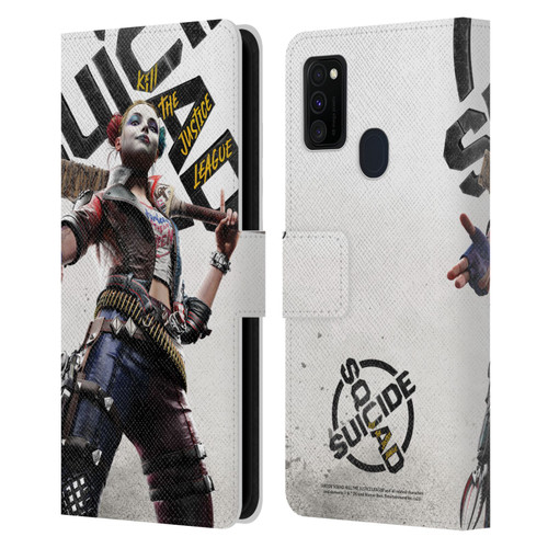 Suicide Squad: Kill The Justice League Key Art Harley Quinn Leather Book Wallet Case Cover For Samsung Galaxy M30s (2019)/M21 (2020)