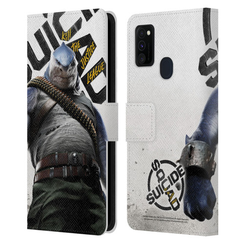 Suicide Squad: Kill The Justice League Key Art King Shark Leather Book Wallet Case Cover For Samsung Galaxy M30s (2019)/M21 (2020)
