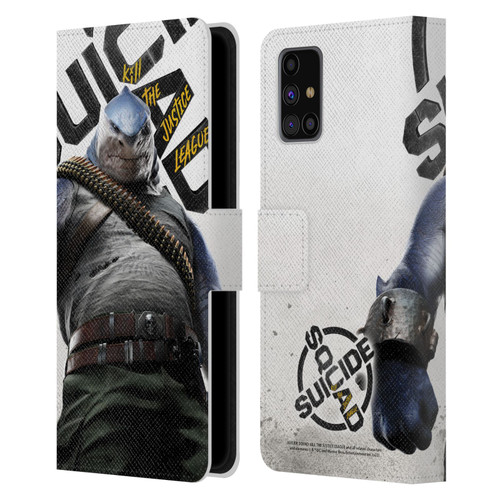 Suicide Squad: Kill The Justice League Key Art King Shark Leather Book Wallet Case Cover For Samsung Galaxy M31s (2020)