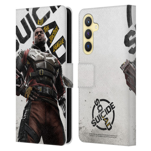Suicide Squad: Kill The Justice League Key Art Deadshot Leather Book Wallet Case Cover For Samsung Galaxy S23 FE 5G