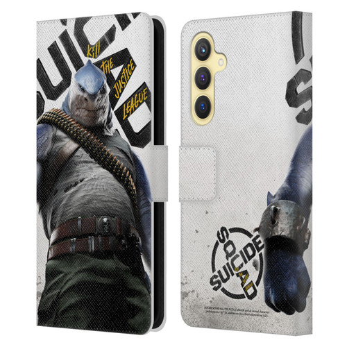 Suicide Squad: Kill The Justice League Key Art King Shark Leather Book Wallet Case Cover For Samsung Galaxy S23 FE 5G