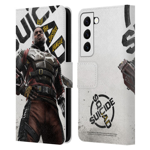 Suicide Squad: Kill The Justice League Key Art Deadshot Leather Book Wallet Case Cover For Samsung Galaxy S22 5G