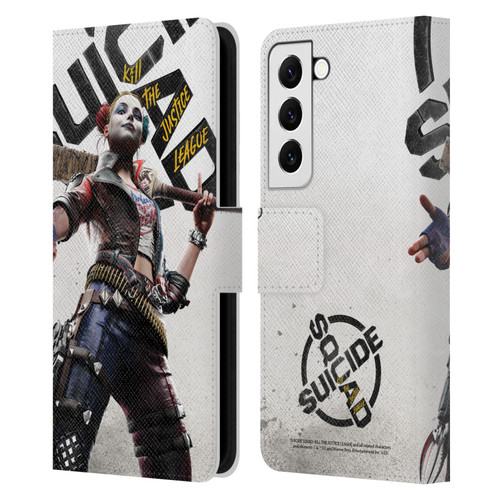 Suicide Squad: Kill The Justice League Key Art Harley Quinn Leather Book Wallet Case Cover For Samsung Galaxy S22 5G