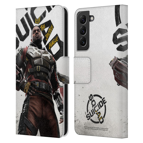 Suicide Squad: Kill The Justice League Key Art Deadshot Leather Book Wallet Case Cover For Samsung Galaxy S22+ 5G