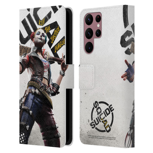 Suicide Squad: Kill The Justice League Key Art Harley Quinn Leather Book Wallet Case Cover For Samsung Galaxy S22 Ultra 5G