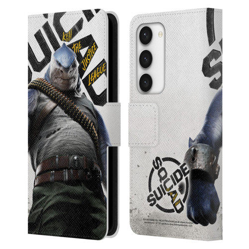 Suicide Squad: Kill The Justice League Key Art King Shark Leather Book Wallet Case Cover For Samsung Galaxy S23 5G