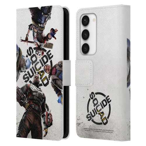 Suicide Squad: Kill The Justice League Key Art Poster Leather Book Wallet Case Cover For Samsung Galaxy S23 5G