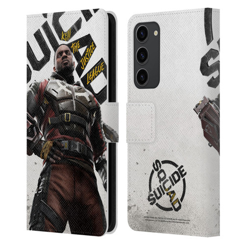 Suicide Squad: Kill The Justice League Key Art Deadshot Leather Book Wallet Case Cover For Samsung Galaxy S23+ 5G