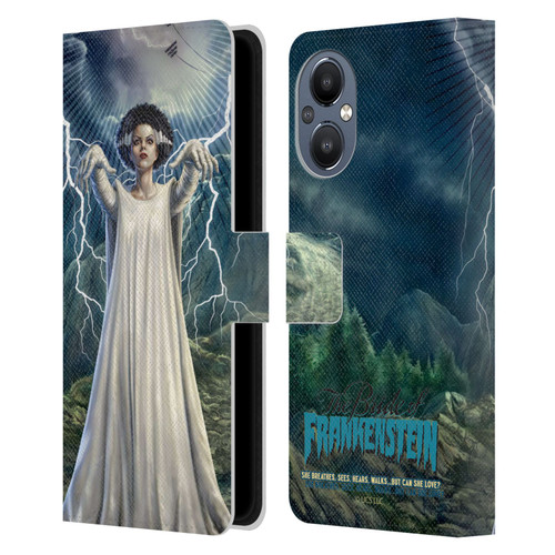 Universal Monsters The Bride Of Frankenstein But Can She Love? Leather Book Wallet Case Cover For OnePlus Nord N20 5G