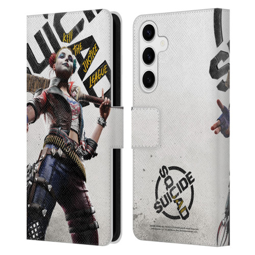 Suicide Squad: Kill The Justice League Key Art Harley Quinn Leather Book Wallet Case Cover For Samsung Galaxy S24+ 5G