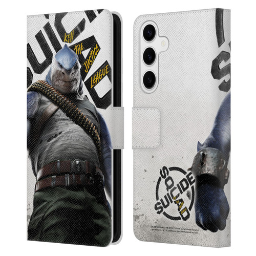 Suicide Squad: Kill The Justice League Key Art King Shark Leather Book Wallet Case Cover For Samsung Galaxy S24+ 5G