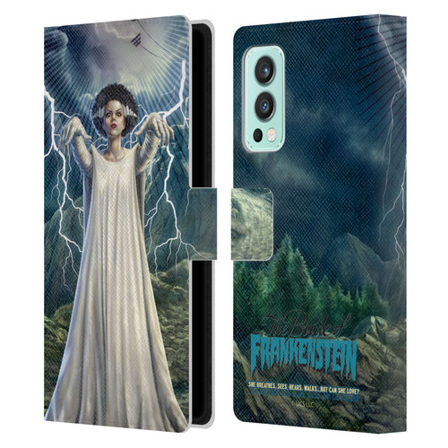 Universal Monsters The Bride Of Frankenstein But Can She Love? Leather Book Wallet Case Cover For OnePlus Nord 2 5G