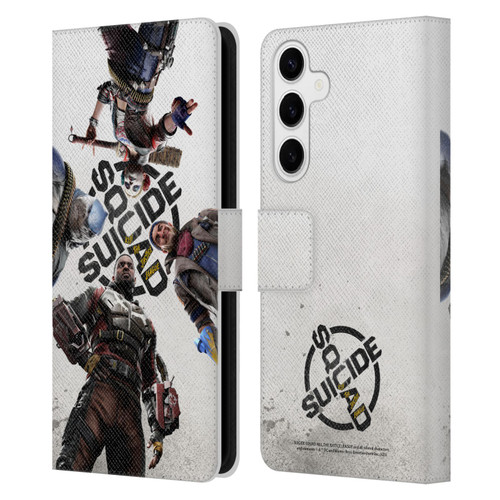 Suicide Squad: Kill The Justice League Key Art Poster Leather Book Wallet Case Cover For Samsung Galaxy S24+ 5G