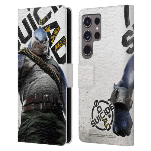 Suicide Squad: Kill The Justice League Key Art King Shark Leather Book Wallet Case Cover For Samsung Galaxy S24 Ultra 5G