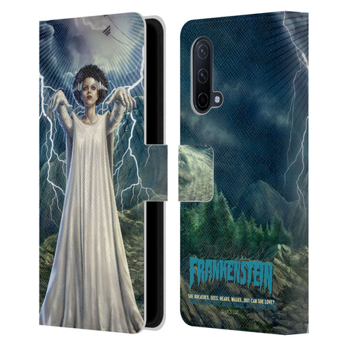 Universal Monsters The Bride Of Frankenstein But Can She Love? Leather Book Wallet Case Cover For OnePlus Nord CE 5G