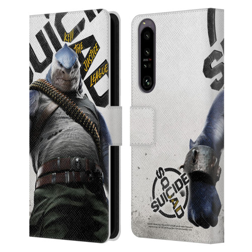 Suicide Squad: Kill The Justice League Key Art King Shark Leather Book Wallet Case Cover For Sony Xperia 1 IV