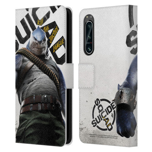 Suicide Squad: Kill The Justice League Key Art King Shark Leather Book Wallet Case Cover For Sony Xperia 5 IV