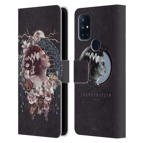 Universal Monsters The Bride Of Frankenstein Portrait Leather Book Wallet Case Cover For OnePlus Nord N10 5G