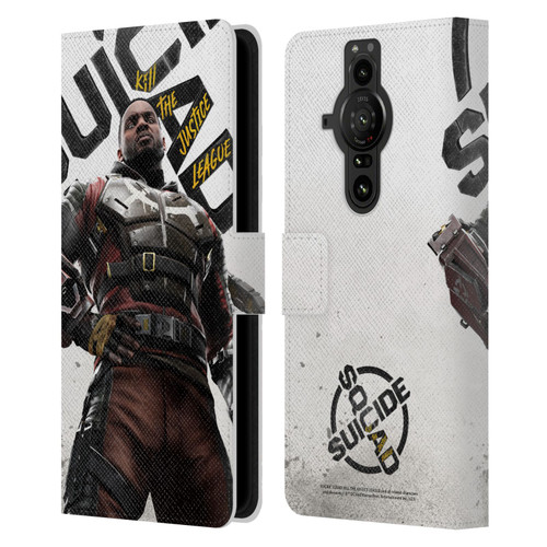 Suicide Squad: Kill The Justice League Key Art Deadshot Leather Book Wallet Case Cover For Sony Xperia Pro-I