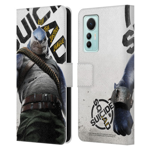 Suicide Squad: Kill The Justice League Key Art King Shark Leather Book Wallet Case Cover For Xiaomi 12 Lite