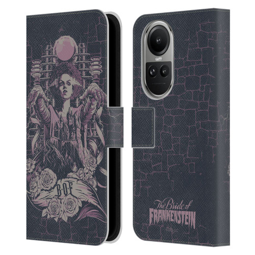 Universal Monsters The Bride Of Frankenstein B.O.F Leather Book Wallet Case Cover For OPPO Reno10 5G / Reno10 Pro 5G