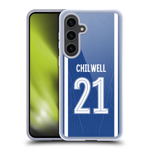 Chelsea Football Club 2023/24 Players Home Kit Ben Chilwell Soft Gel Case for Samsung Galaxy S24+ 5G