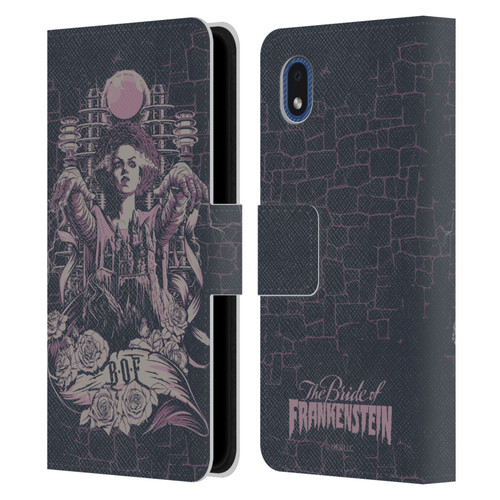 Universal Monsters The Bride Of Frankenstein B.O.F Leather Book Wallet Case Cover For Samsung Galaxy A01 Core (2020)