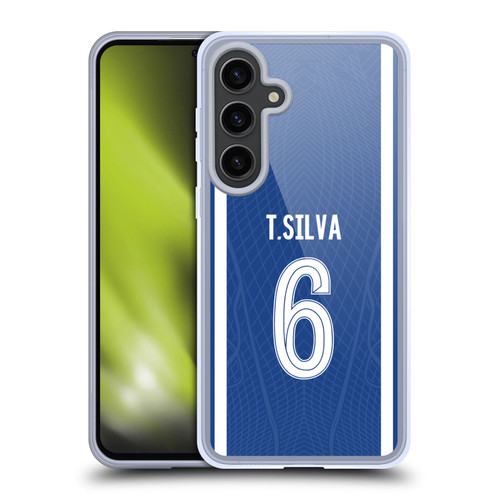 Chelsea Football Club 2023/24 Players Home Kit Thiago Silva Soft Gel Case for Samsung Galaxy S24+ 5G
