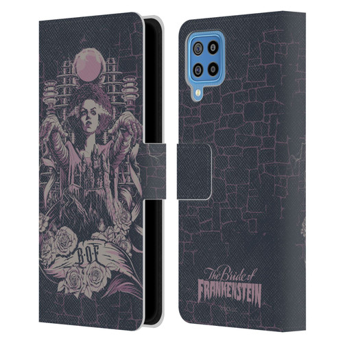 Universal Monsters The Bride Of Frankenstein B.O.F Leather Book Wallet Case Cover For Samsung Galaxy F22 (2021)