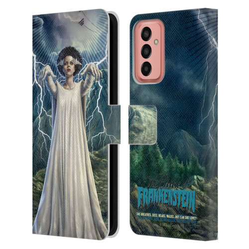 Universal Monsters The Bride Of Frankenstein But Can She Love? Leather Book Wallet Case Cover For Samsung Galaxy M13 (2022)