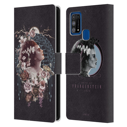 Universal Monsters The Bride Of Frankenstein Portrait Leather Book Wallet Case Cover For Samsung Galaxy M31 (2020)