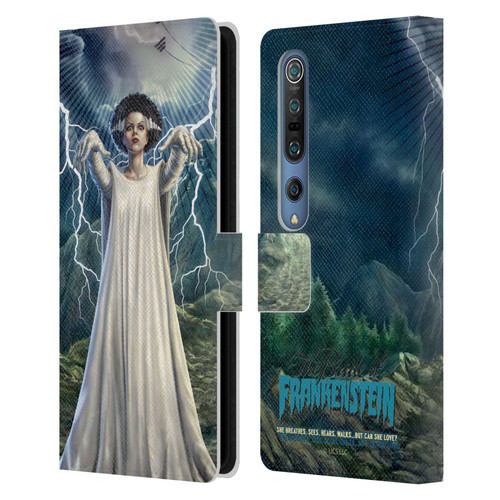 Universal Monsters The Bride Of Frankenstein But Can She Love? Leather Book Wallet Case Cover For Xiaomi Mi 10 5G / Mi 10 Pro 5G