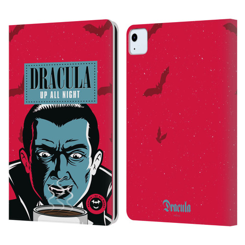 Universal Monsters Dracula Up All Night Leather Book Wallet Case Cover For Apple iPad Air 2020 / 2022