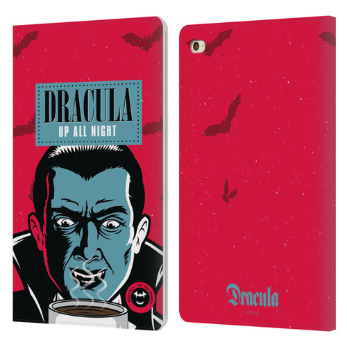 Universal Monsters Dracula Up All Night Leather Book Wallet Case Cover For Apple iPad mini 4