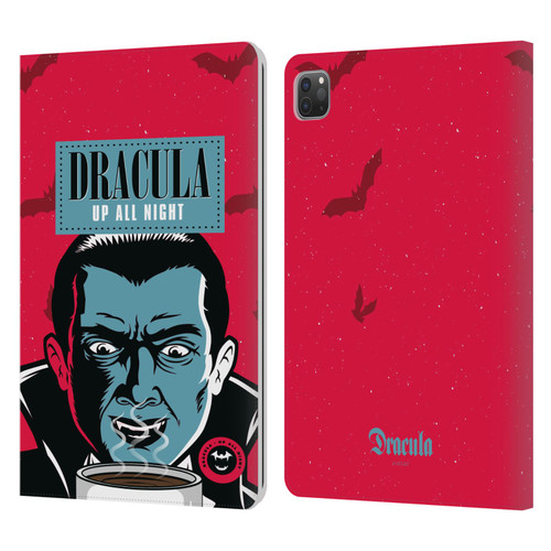 Universal Monsters Dracula Up All Night Leather Book Wallet Case Cover For Apple iPad Pro 11 2020 / 2021 / 2022