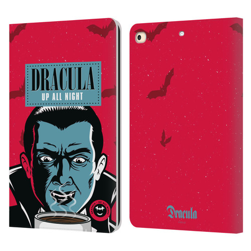 Universal Monsters Dracula Up All Night Leather Book Wallet Case Cover For Apple iPad 9.7 2017 / iPad 9.7 2018