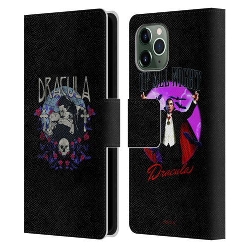 Universal Monsters Dracula Bite Leather Book Wallet Case Cover For Apple iPhone 11 Pro
