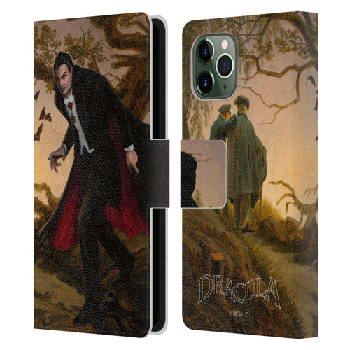 Universal Monsters Dracula Portrait Leather Book Wallet Case Cover For Apple iPhone 11 Pro