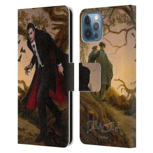 Universal Monsters Dracula Portrait Leather Book Wallet Case Cover For Apple iPhone 12 / iPhone 12 Pro