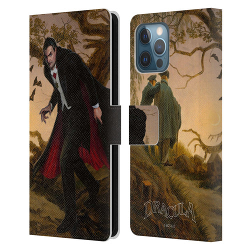 Universal Monsters Dracula Portrait Leather Book Wallet Case Cover For Apple iPhone 12 Pro Max