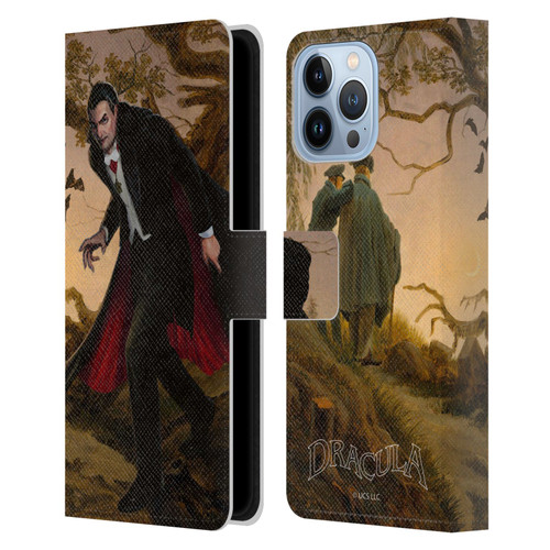 Universal Monsters Dracula Portrait Leather Book Wallet Case Cover For Apple iPhone 13 Pro Max