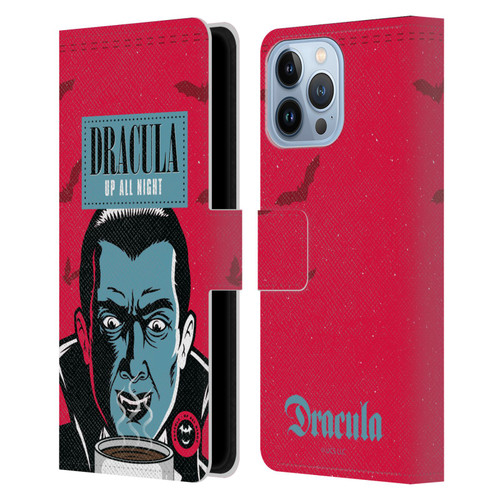Universal Monsters Dracula Up All Night Leather Book Wallet Case Cover For Apple iPhone 13 Pro Max