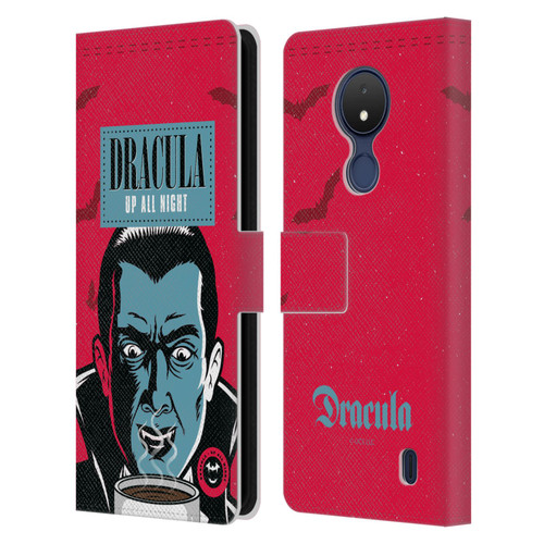 Universal Monsters Dracula Up All Night Leather Book Wallet Case Cover For Nokia C21