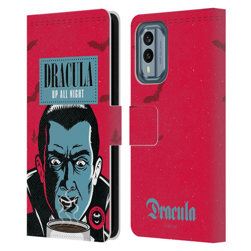 Universal Monsters Dracula Up All Night Leather Book Wallet Case Cover For Nokia X30