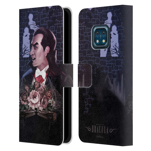 Universal Monsters Dracula Key Art Leather Book Wallet Case Cover For Nokia XR20